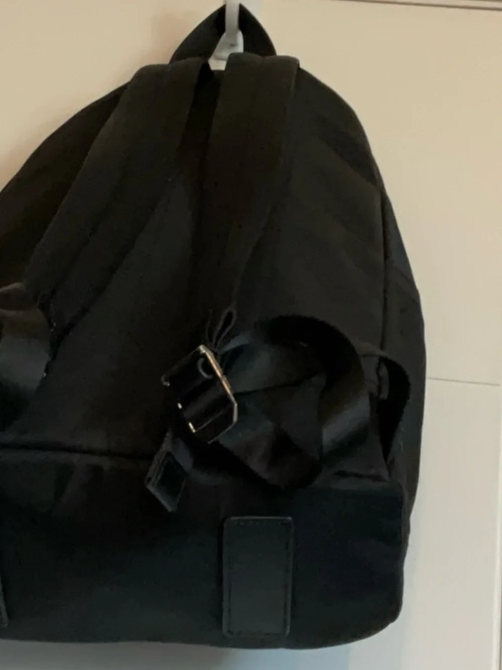 Black Michael Kors Kent Backpack. Silver hardware